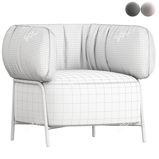 Sleek Calligaris QUADROTTA Sofa 3D model image 6