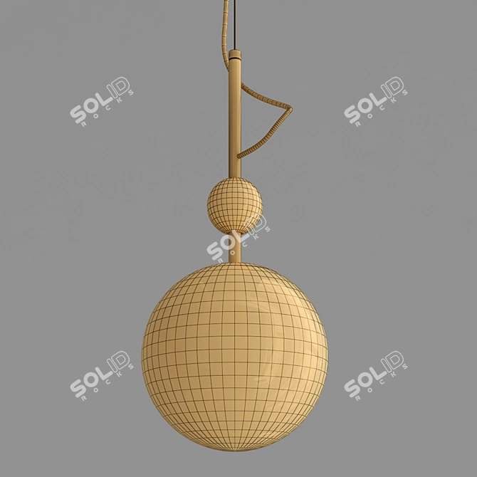 Sleek Solar Powered Design Lamp 3D model image 2