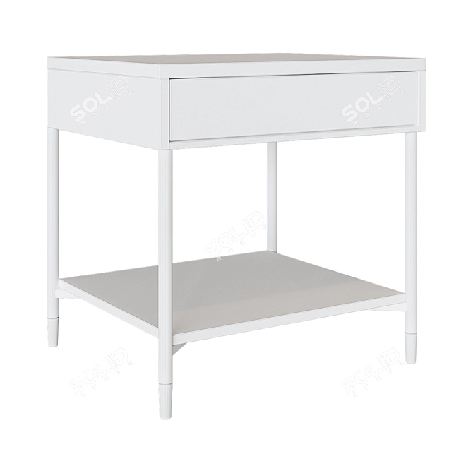 Nordic RD-9104 Bedside Cabinet - Sleek and Functional 3D model image 2