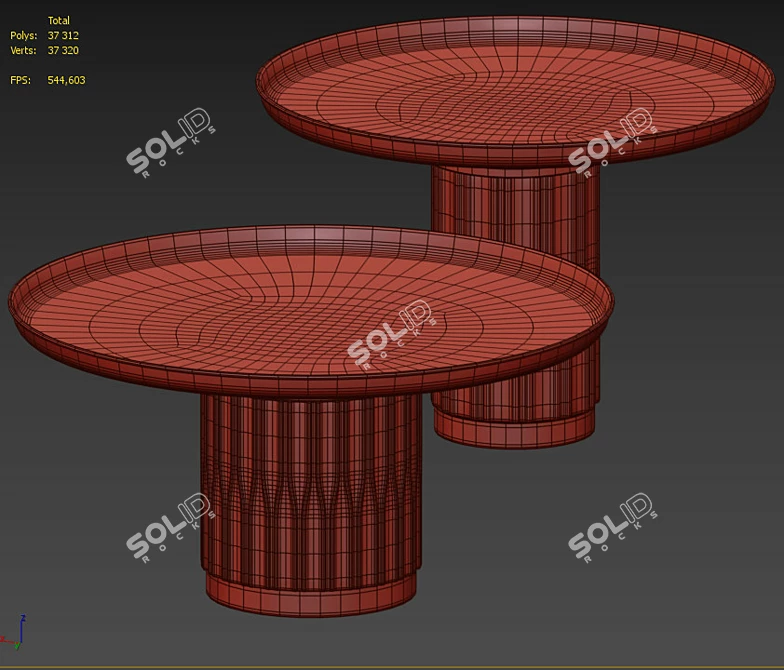 Cosmo Vaso Color Coffee Table: Stylish Colors for Your Living Room 3D model image 2