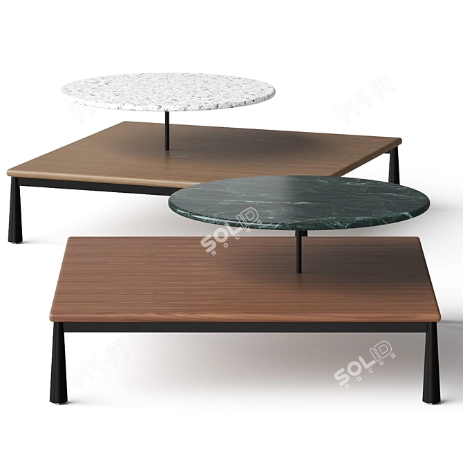 Sleek Cosmorelax Arc Coffee Table 3D model image 1