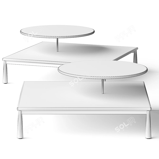 Sleek Cosmorelax Arc Coffee Table 3D model image 2