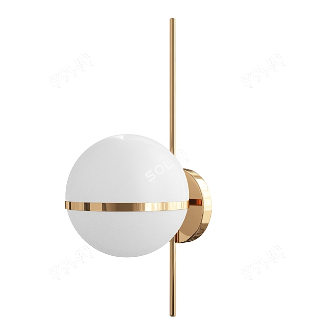 Eleganzo Gold Modern Wall Sconce 3D model image 1