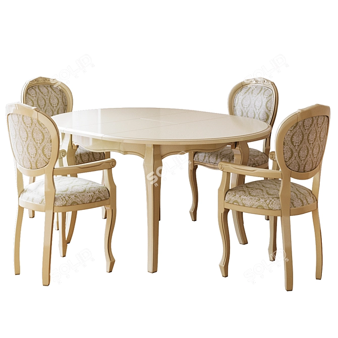 Cleopatra Collection Folding Round Table - Buczyński 3D model image 1