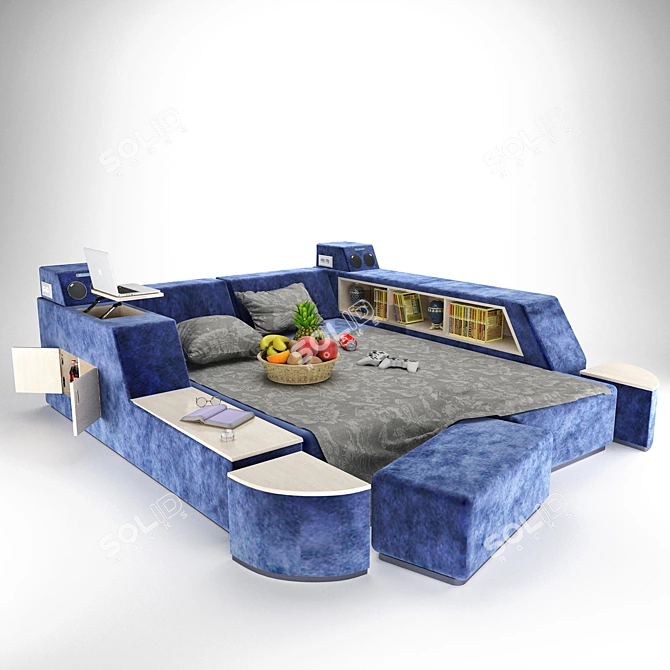 Sleek Minimalist Sofa 3D model image 1