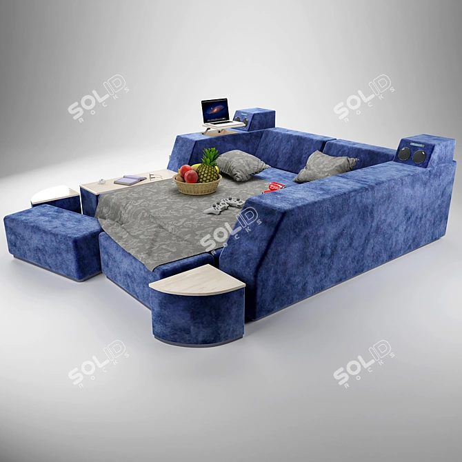 Sleek Minimalist Sofa 3D model image 5