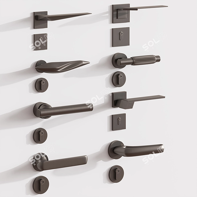 Elegant Door Knob Design 3D model image 4