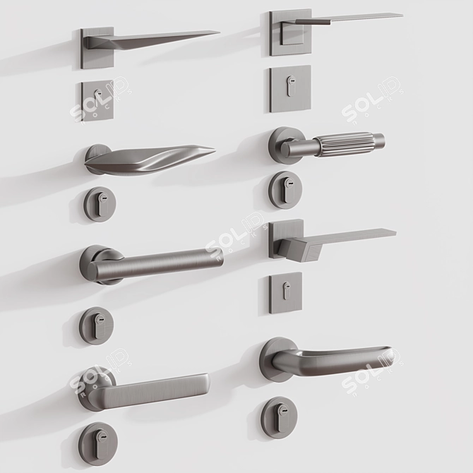 Elegant Door Knob Design 3D model image 5