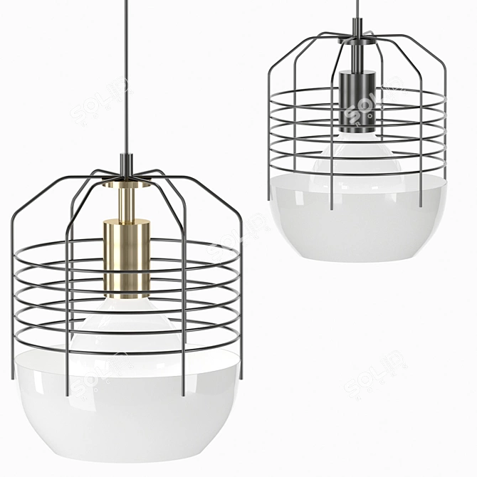 Sleek Chill Ceiling Lamp 3D model image 2