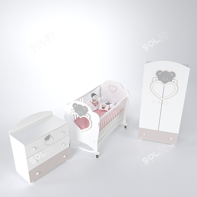 Stella Kids Furniture Set: Stylish and Functional 3D model image 3