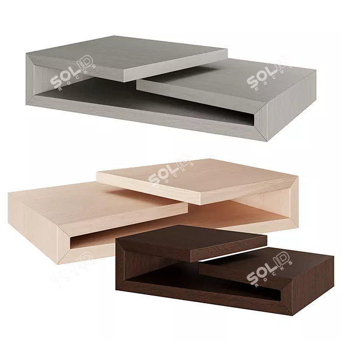 Sleek SAN Coffee Table: Minimalistic Japanese Design 3D model image 2