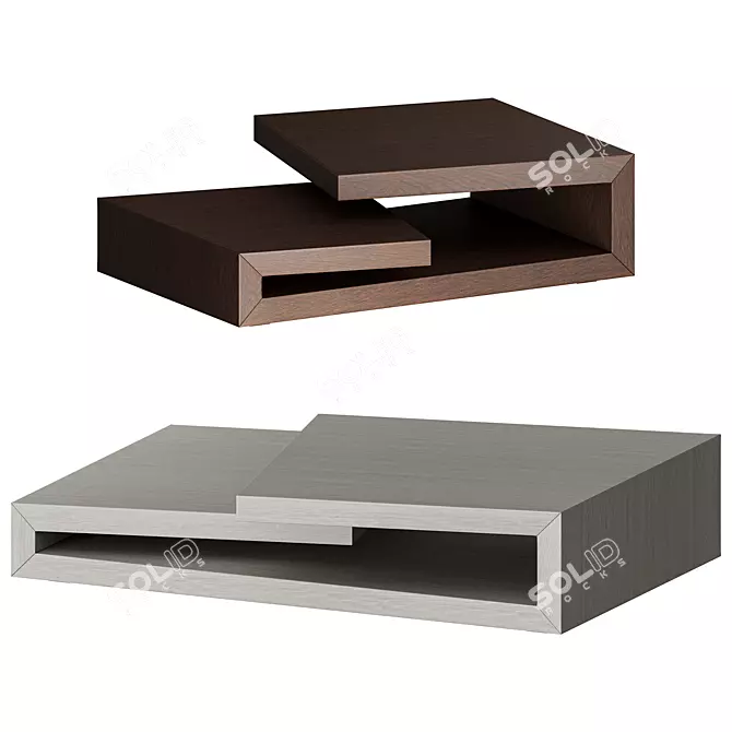 Sleek SAN Coffee Table: Minimalistic Japanese Design 3D model image 5