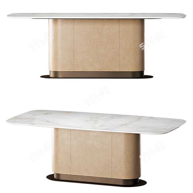 CIPRIANI Dining Table: Elegant and Versatile 3D model image 1