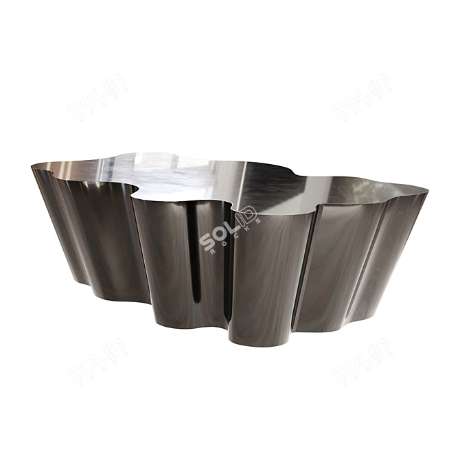 Arcadia Stainless Steel Coffee Table 3D model image 2