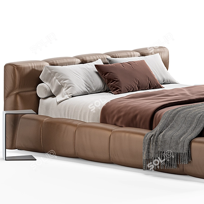 Luxurious B&B Italia Tufty Bed 3D model image 2