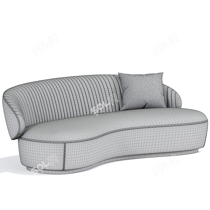 Curved Strip Sofa: Contemporary Design 3D model image 2