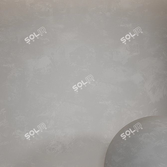 Seamless Decorative Plaster: High-Quality Material 3D model image 2