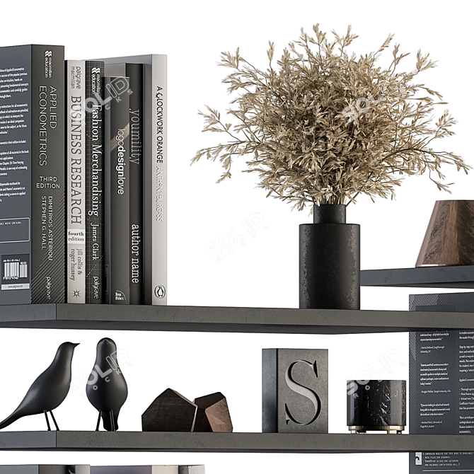 Stylish Shelf Decor Set 3D model image 5