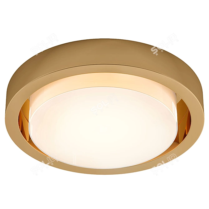 Elegant Gold Button Lamp 3D model image 1