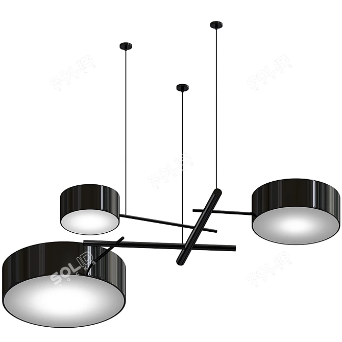 Elegant Excel Chandelier for Maximal Illumination 3D model image 1