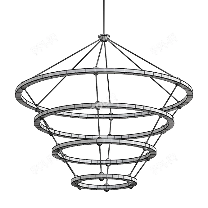 Elegant Halo Chandelier 2013 3D model image 2