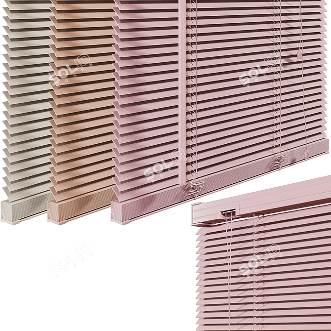 Adjustable Venetian Blinds 3D model image 1