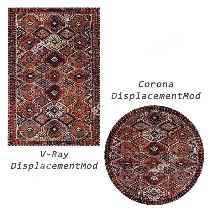 Luxury Collection: Versatile Rugs Set 3D model image 2