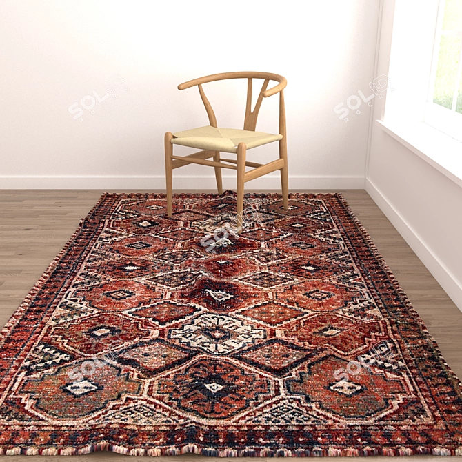 Luxury Collection: Versatile Rugs Set 3D model image 5