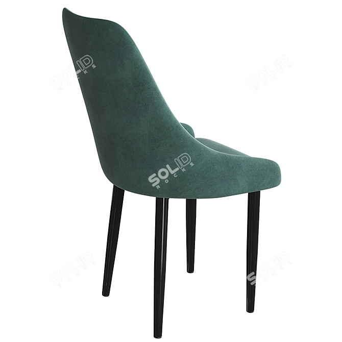 Modern Metal Dining Chair 3D model image 3