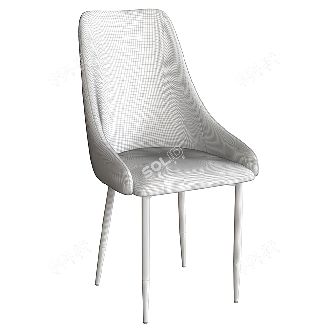 HANK Metal Light Chair 3D model image 5