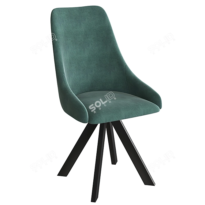 Hank Rodeo Om: Modern Upholstered Chair 3D model image 1