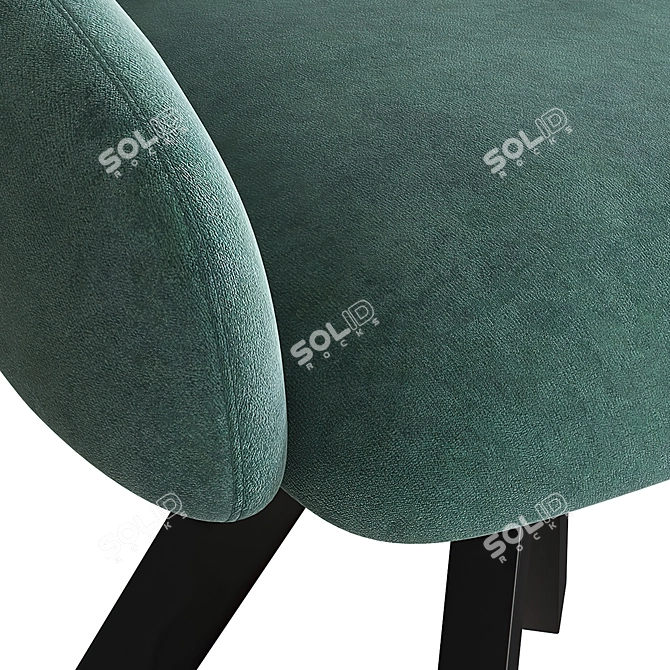 Hank Rodeo Om: Modern Upholstered Chair 3D model image 4