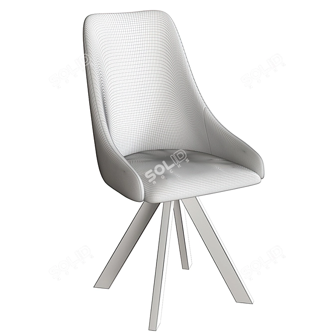 Hank Rodeo Om: Modern Upholstered Chair 3D model image 5