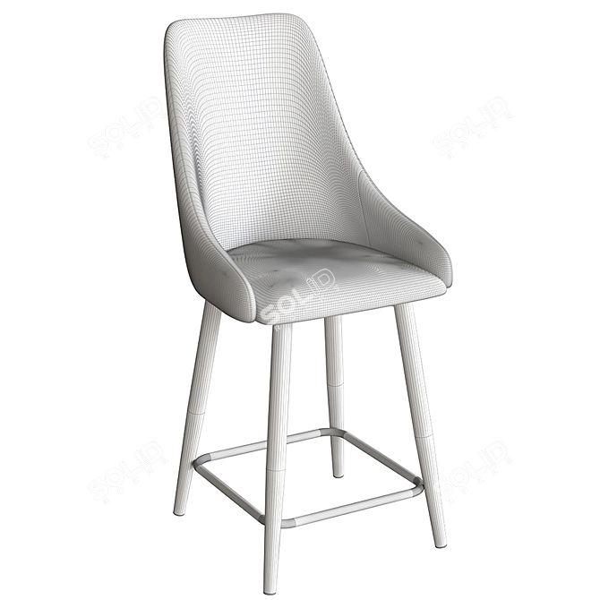 Hank Metal Leg Chair 3D model image 5