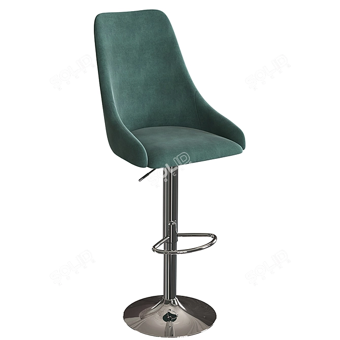 Hank Chrome OM Chair - Stylish and Comfortable 3D model image 1