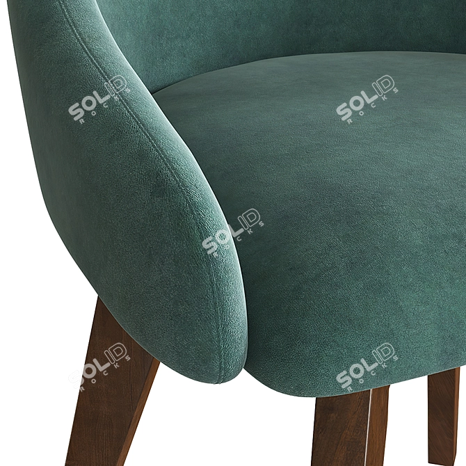 HANK ARRAY Standard Oak Chair 3D model image 4