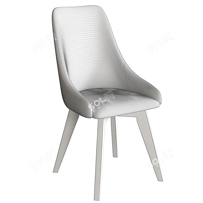 HANK ARRAY Standard Oak Chair 3D model image 5