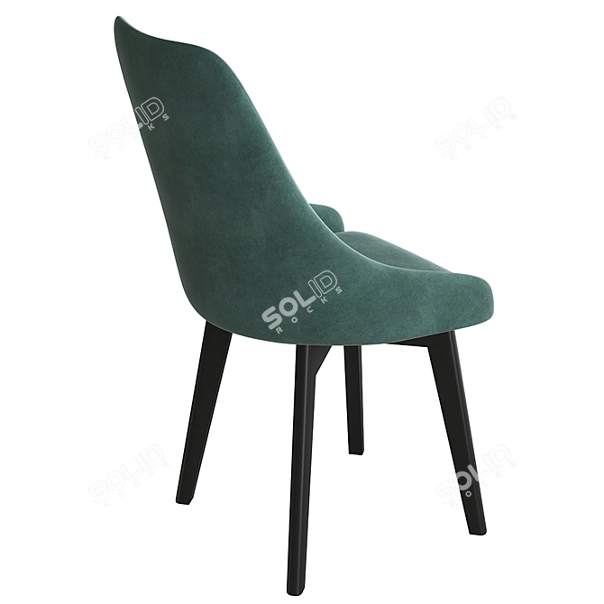 Hank Compact Wooden Leg Chair 3D model image 3