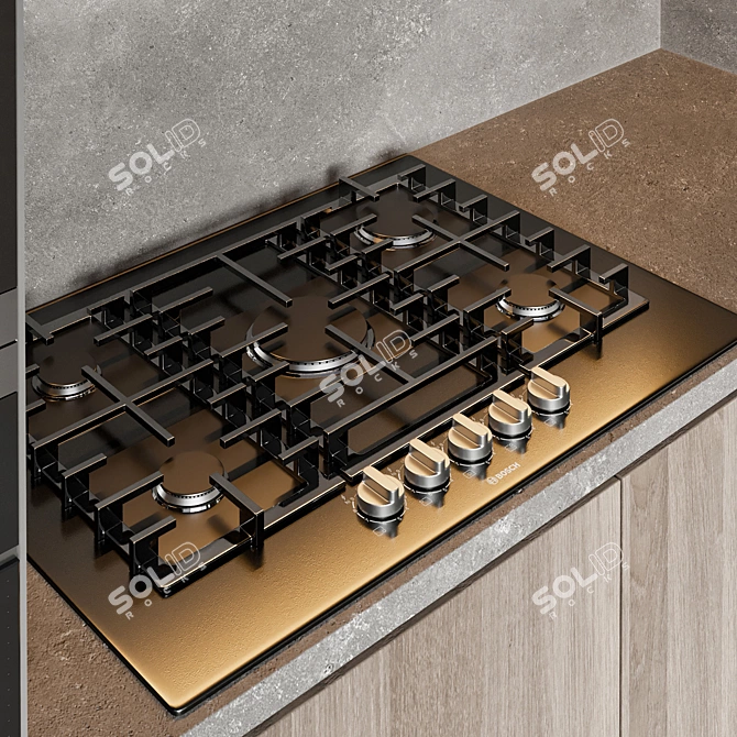 Modern Kitchen 014: High-Quality, V-Ray & Corona Compatible 3D model image 5