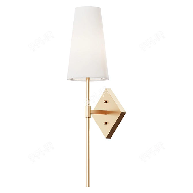 Elegant Clear Wall Sconce 3D model image 1
