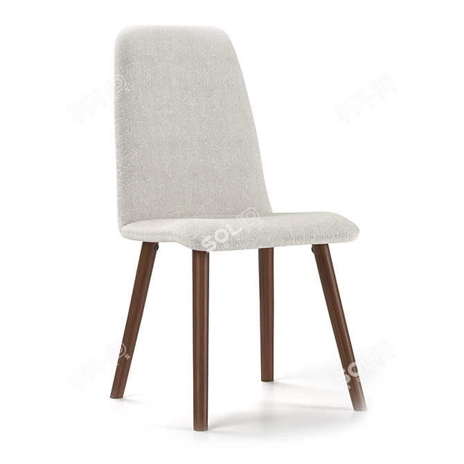 Natural Extendable Dining Chair 3D model image 1