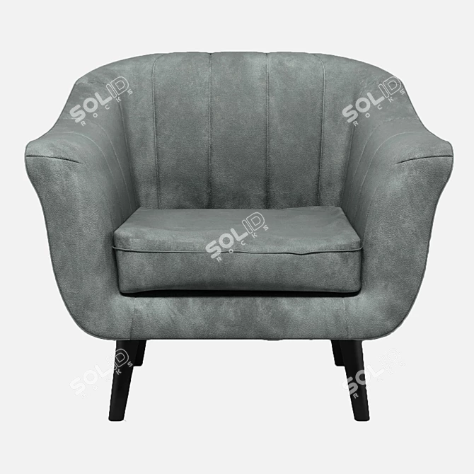 Sleek Mesh Armchair 3D model image 1