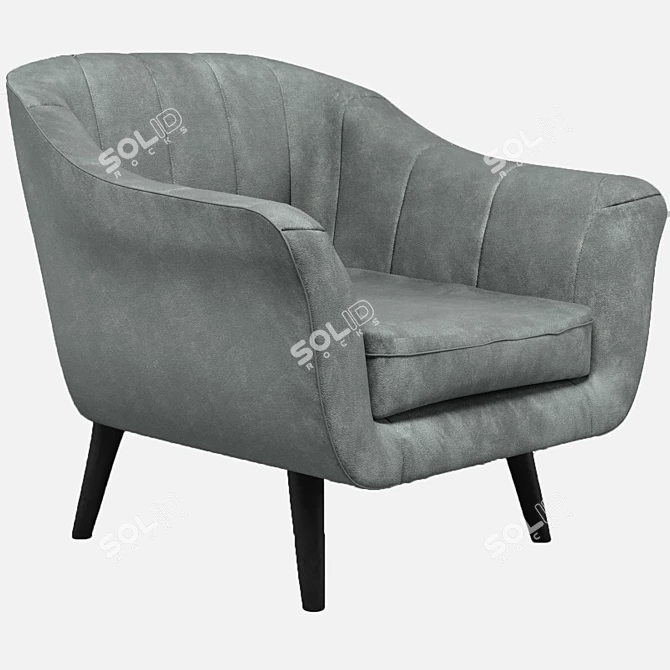 Sleek Mesh Armchair 3D model image 2