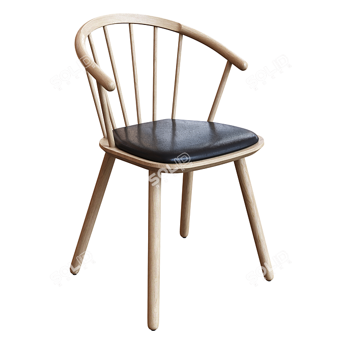 Bolia Sleek Low Back Chair: Modern Elegance for Your Space 3D model image 1