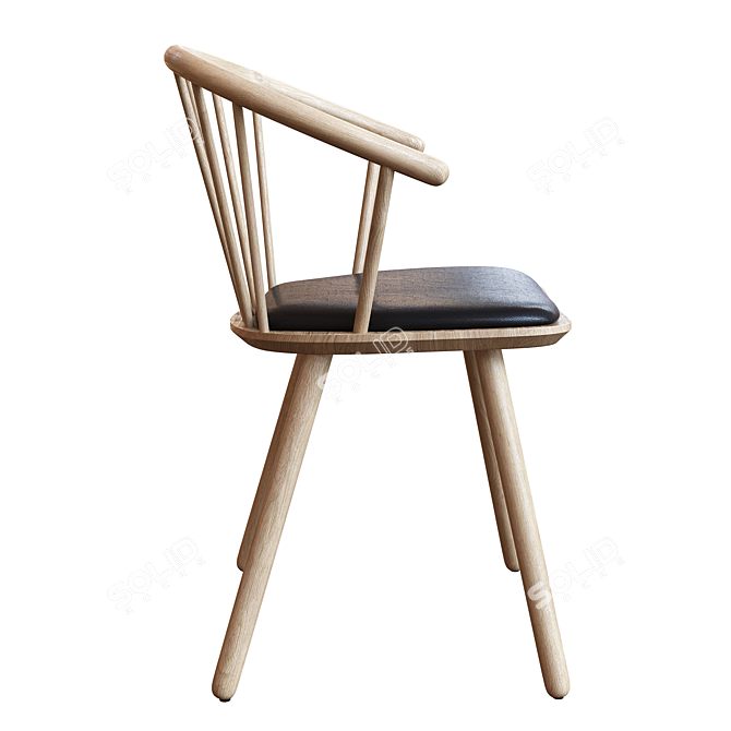 Bolia Sleek Low Back Chair: Modern Elegance for Your Space 3D model image 2