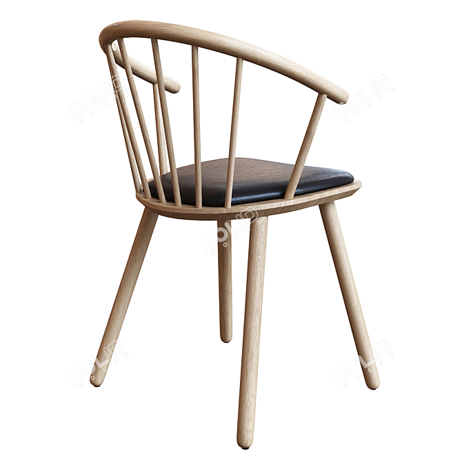 Bolia Sleek Low Back Chair: Modern Elegance for Your Space 3D model image 3