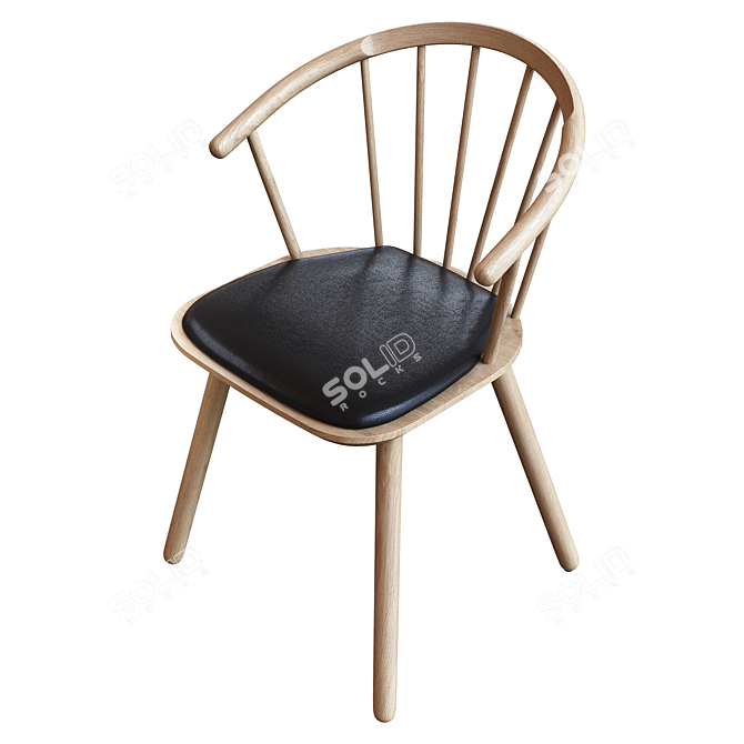 Bolia Sleek Low Back Chair: Modern Elegance for Your Space 3D model image 4