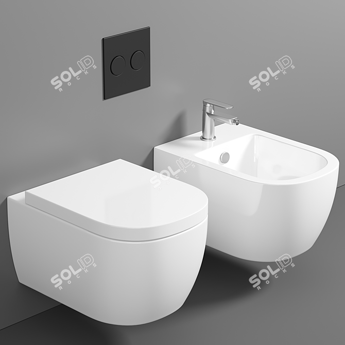 Modern Hanging Bidet: ArtCeram Faster 3D model image 1