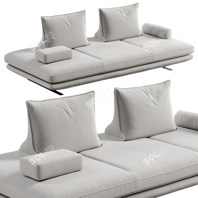 Ligne Roset Prado: Corona7+Vray Upholstery 3D model image 1