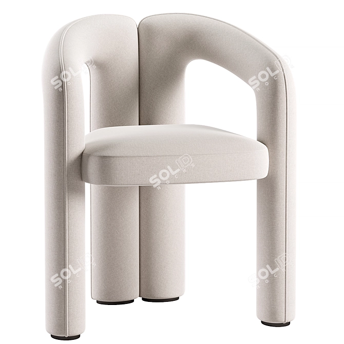 Contemporary Dudet Chair - Stylish and Versatile 3D model image 1